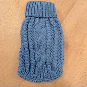 💗 NWOT Dog Cozy Blue Cable Knit Sweater